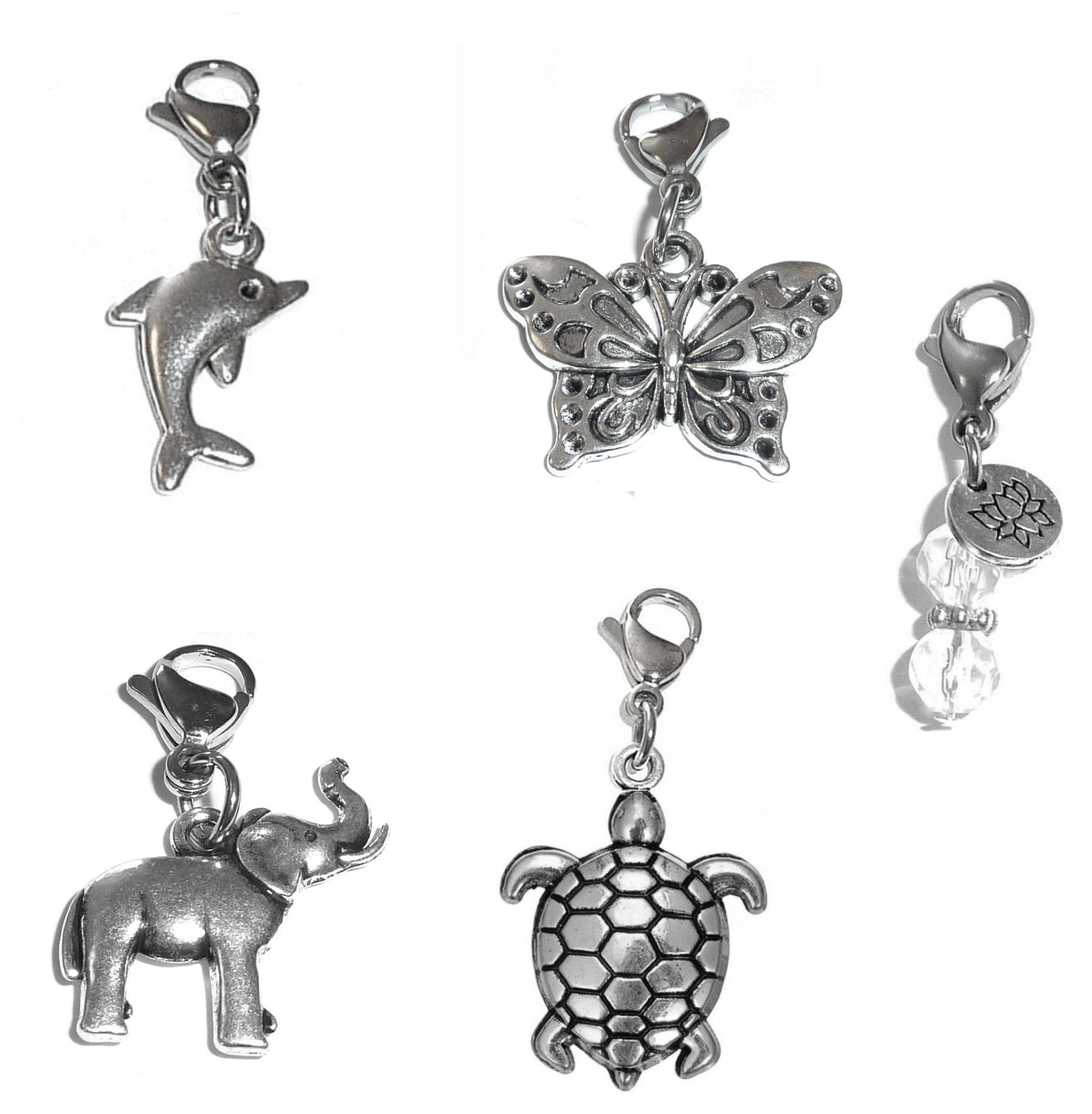 Clip On Charms Hidden Hollow Beads