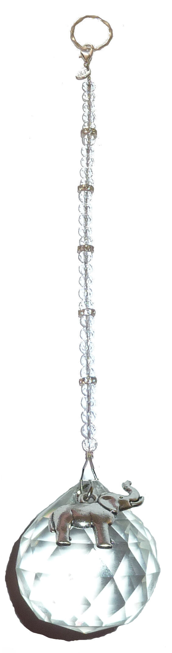 Elephant Suncatcher - Beaded Suncatcher - 30mm Crystal Sun Catcher
