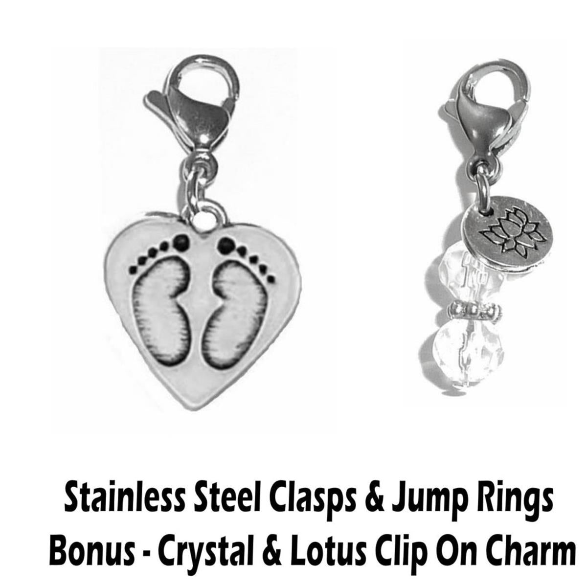 Baby Feet Clip On Charms - Whimsical Charms Clip On Anywhere