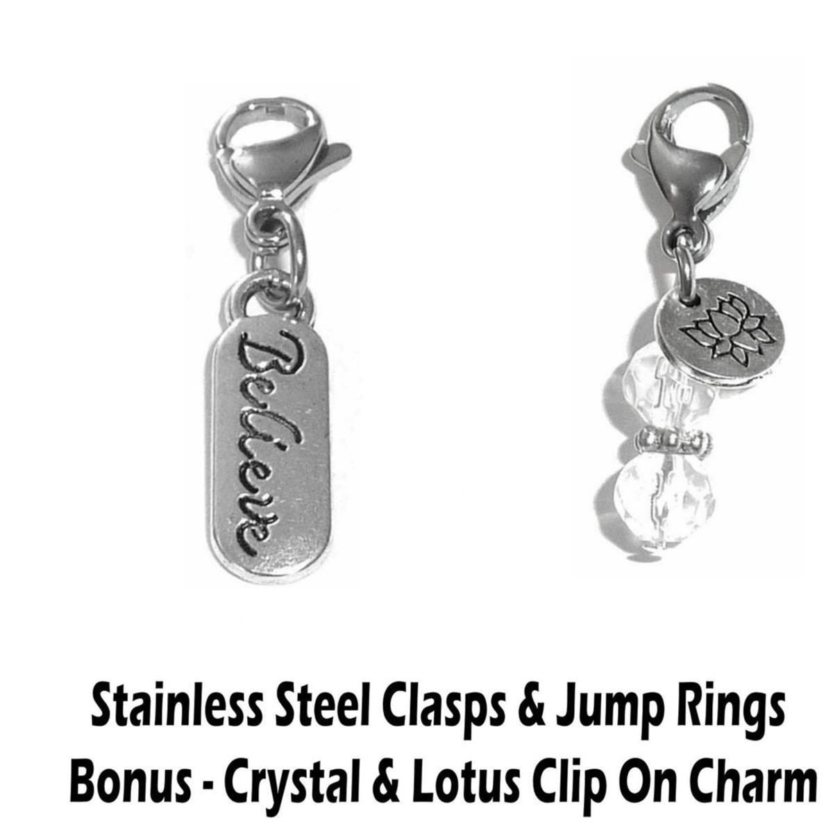 Believe Clip On Charms - Inspirational Charms Clip On Anywhere