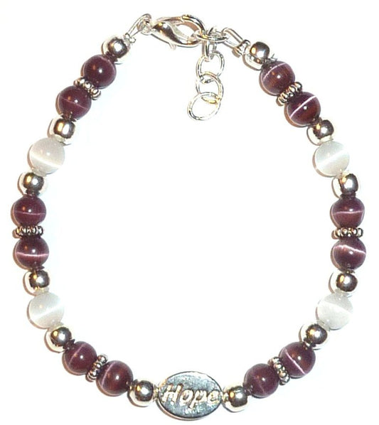 Alzheimer's Awareness Bracelet with Clasp -6mm