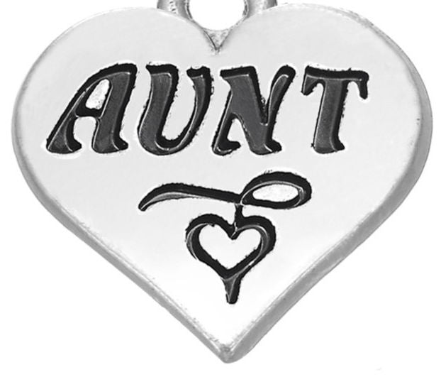 Pewter Silver Tone charm - Aunt
