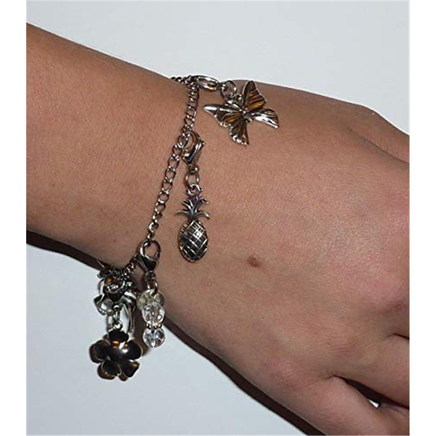 Butterfly & Flower - Custom Charm Bracelet Set