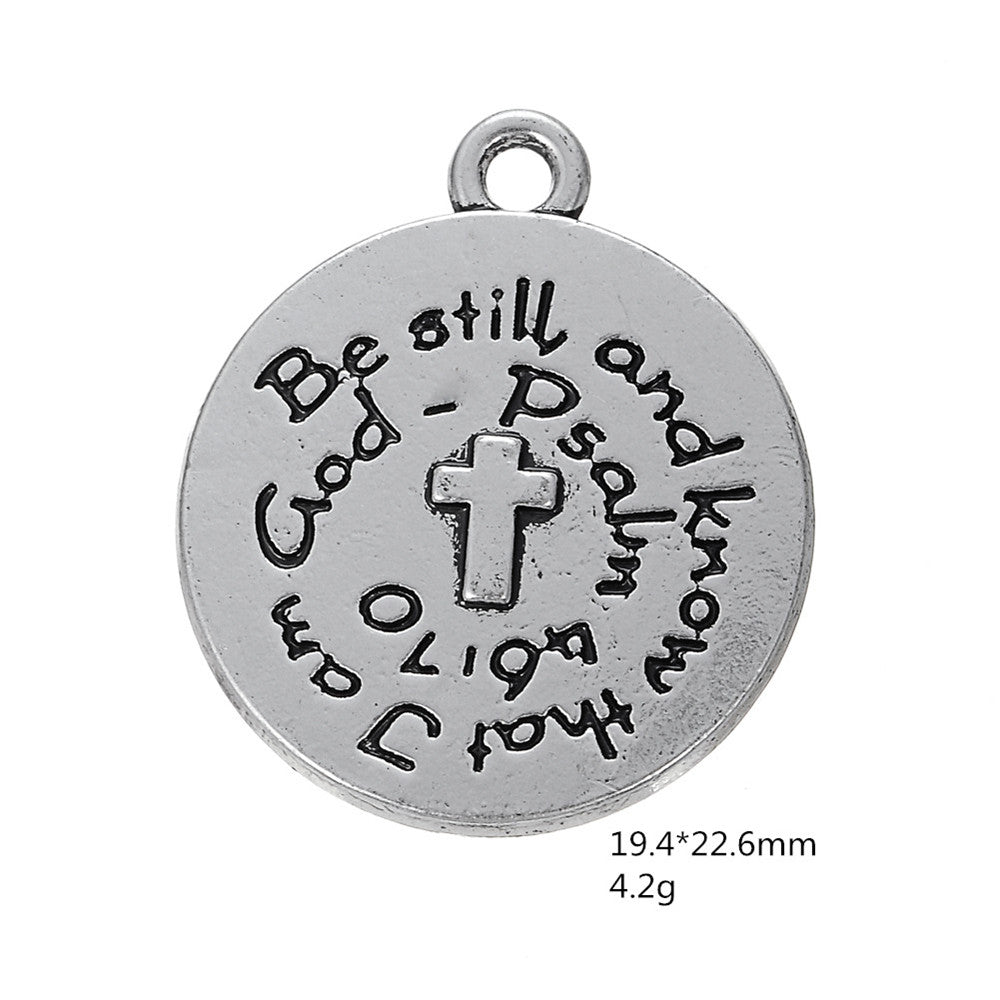 Be Still and Know that I am God - Charm Lanyard Stainless Steel Fashion Women's Lanyard 34" With Lobster Clasp