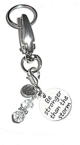 Inspirational Charm Keychain - Be Stronger Than The Storm