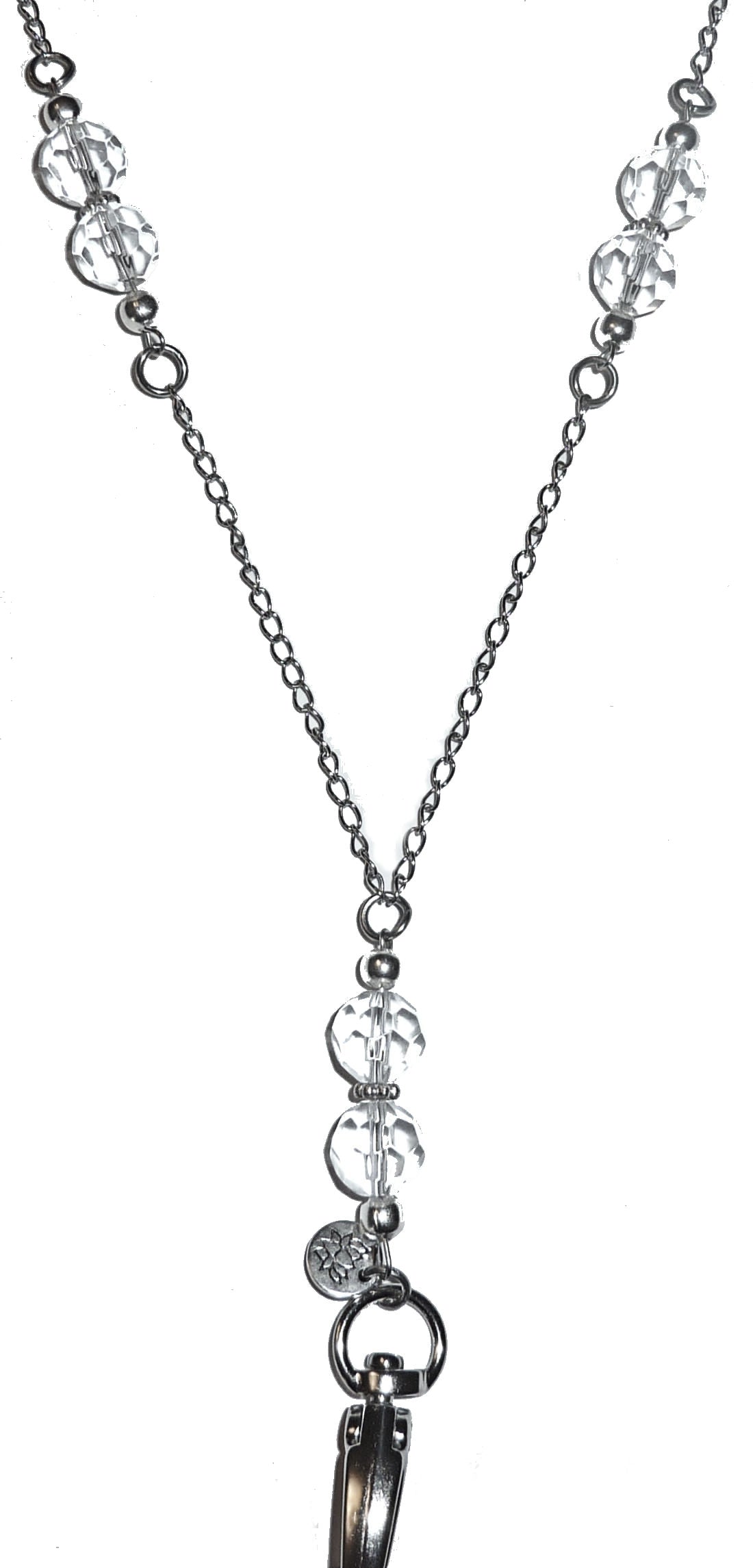 Crystal Beaded Chain Lanyard - ID Badge Holder (Magnetic Breakaway - Safer)