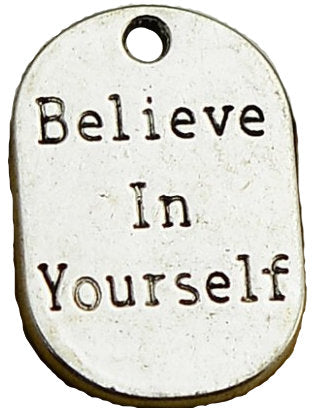 Believe in yourself - Charm Lanyard Stainless Steel Fashion Women's Lanyard 34" With Lobster Clasp