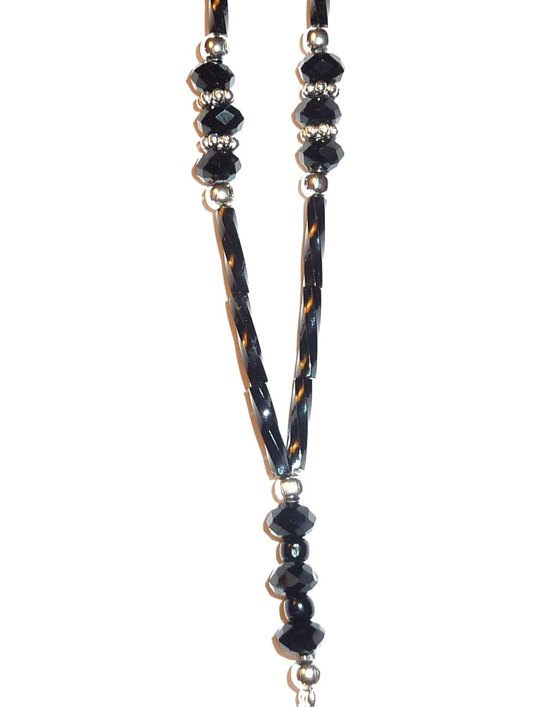 GOLD Black Crystal (Ultra Slim & Light) Fashion Lanyard with break away magnetic clasp