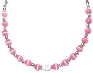 Necklace Breast Cancer Awareness Kit With Clasps & Wire 8mm, makes 50