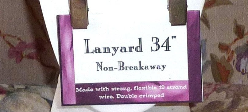 100 Lanyard Cards (Non Breakaway)- Grey Card