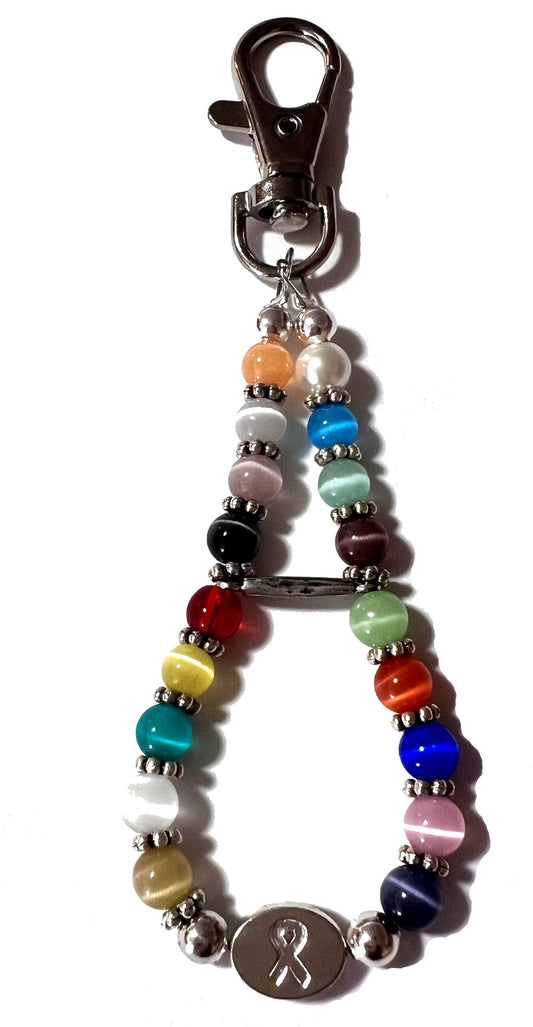 Cancer Awareness Kit For Key Chain/Purse Charm 18 colors, makes 5 Keychains