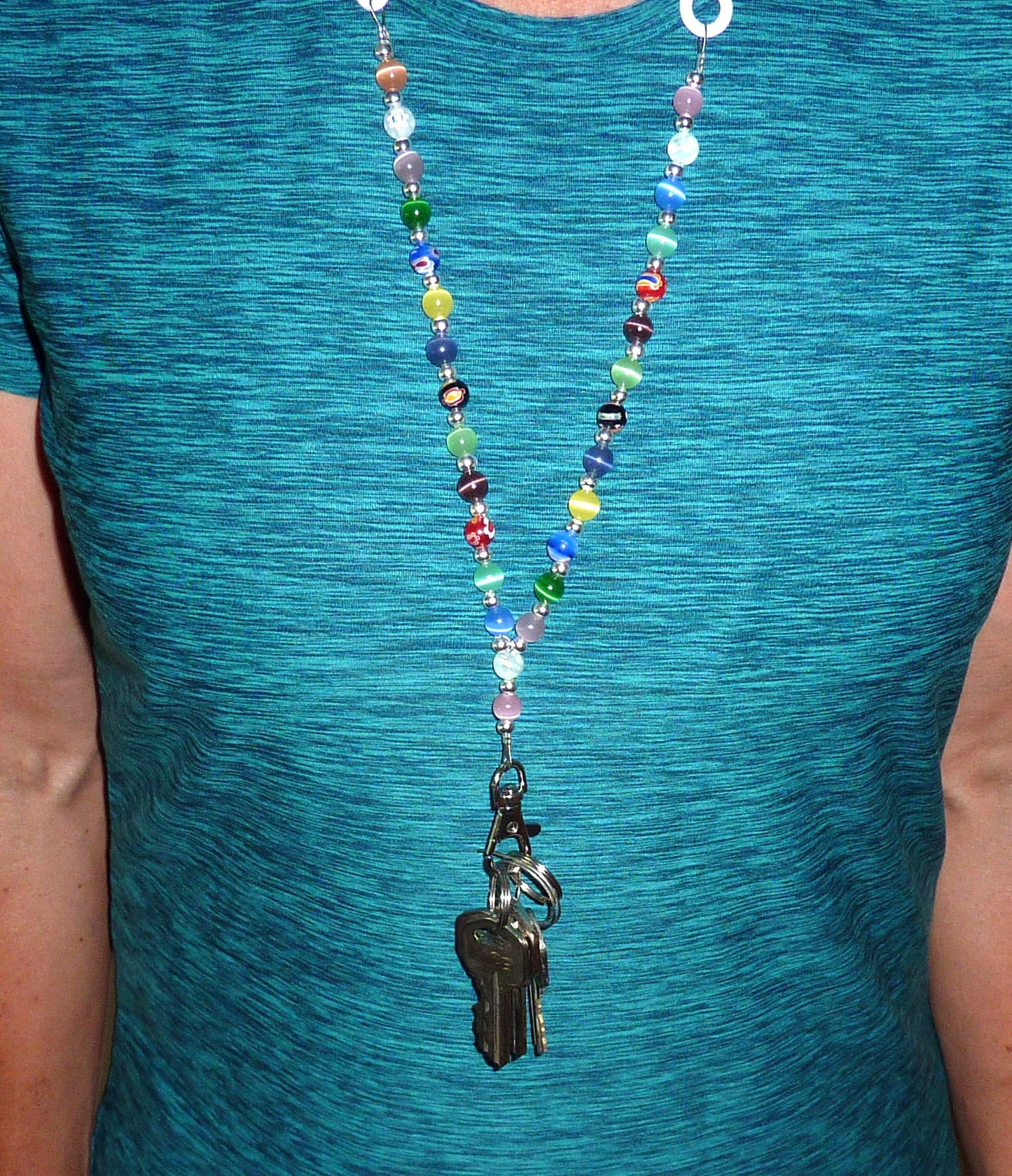 Beaded Cell Phone Lanyard - Silicone Strap