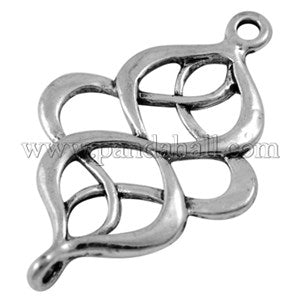 Celtic Shape Connector, Tibetan style silver plated, 10 per pack