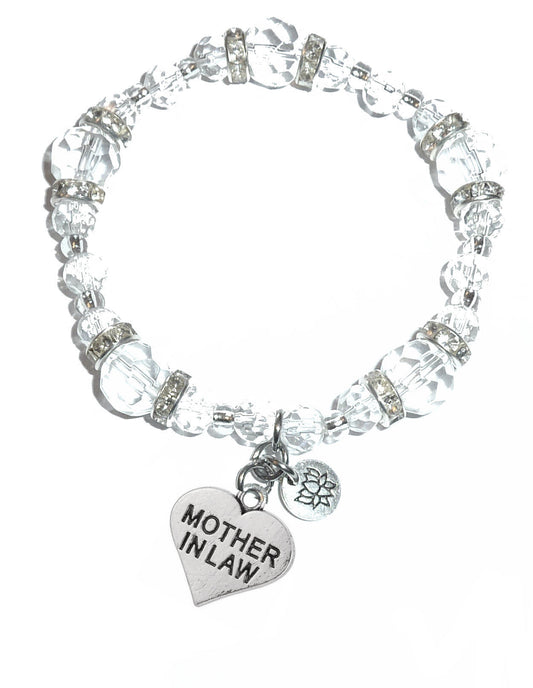 Mother In Law Charm Bracelet - Crystal Stretch