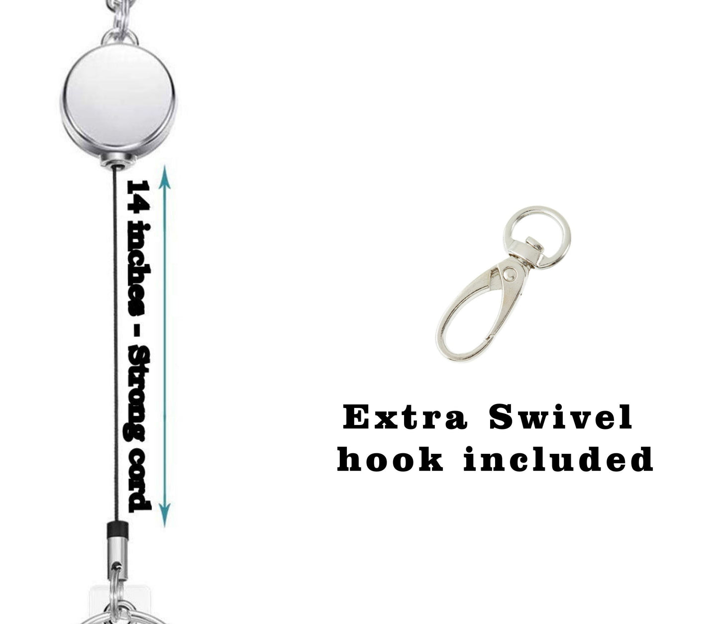 Artistic Blue - Key Keeper 12" With Retractable Reel Women's Beaded Hand Strap Chain Finder Organizer Wallet Purse Holder Ring