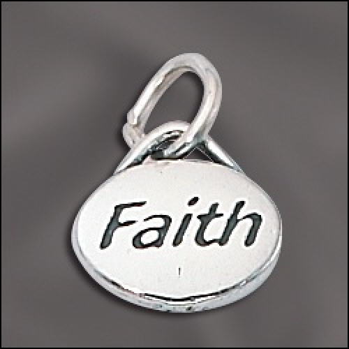 FAITH Message Charm .925 Sterling Silver