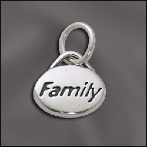 FAMILY Message Charm .925 Sterling Silver