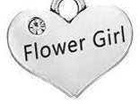 Pewter Silver Tone charm - Flower Girl