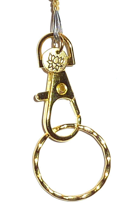 #250 Gold Magnetic Breakaway - Stainless Steel Chain Women's Lanyard, Stronger, Made in USA, Badge Holder 34 inches