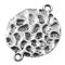 Hammered Disc Shape Connector, Tibetan style silver plated, 10 per pack