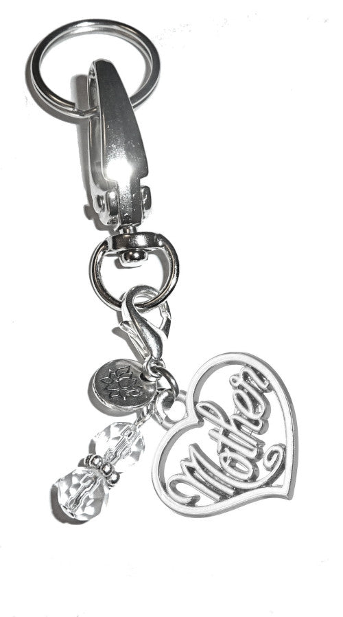 (Mother) Charm Key Chain Ring, Women's Purse or Necklace Charm, Comes in a Gift Box!