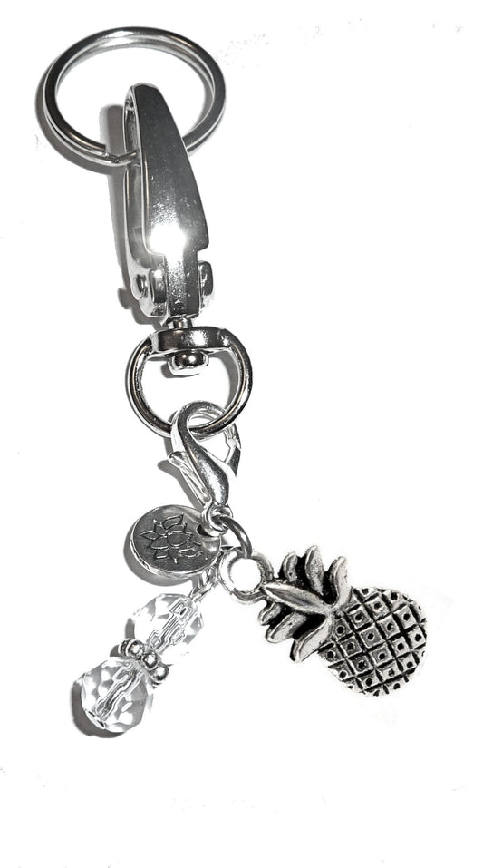 Pineapple - Charm Key Chain Ring, Women's Purse or Necklace Charm, Comes in a Gift Box!