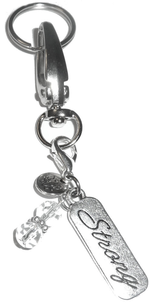 (Strong) Charm Key Chain Ring, Women's Purse or Necklace Charm, Comes in a Gift Box!