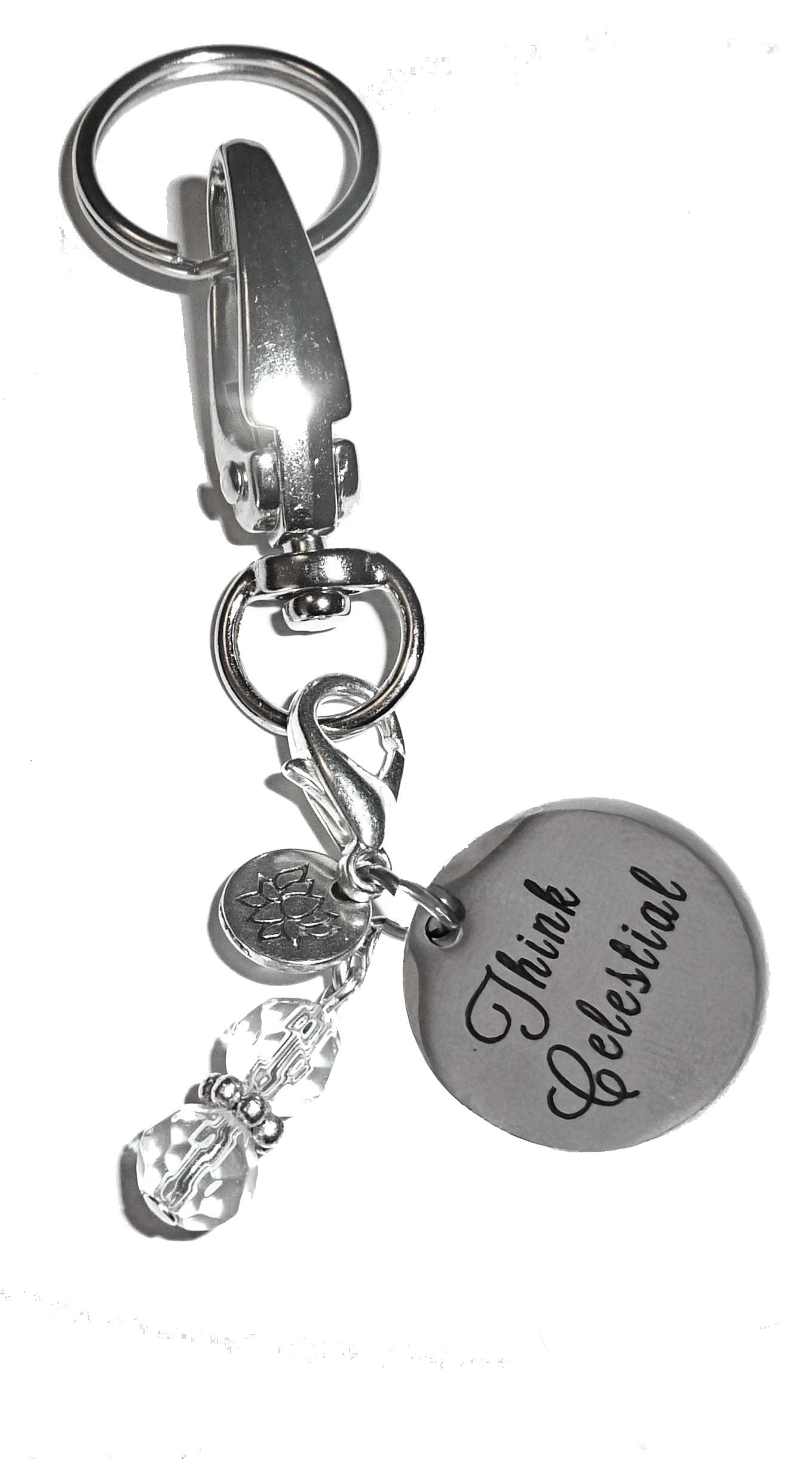Think Celestial. Keychain Charm - Women's Purse or Necklace Charm - Comes in a Gift Box!