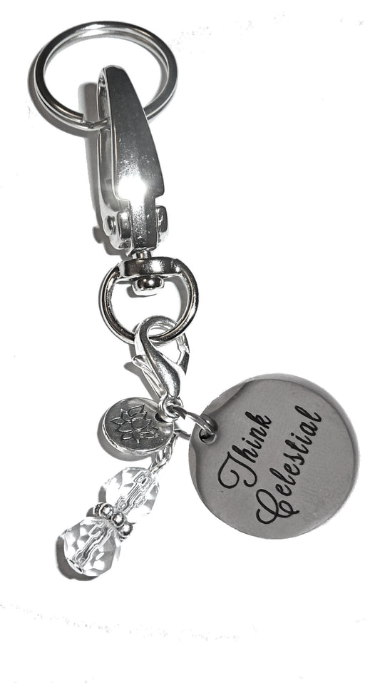 Think Celestial.  Keychain Charm - Women's Purse or Necklace Charm - Comes in a Gift Box!