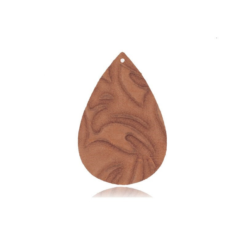 Leather Teardrop -Brown - Pack of 10