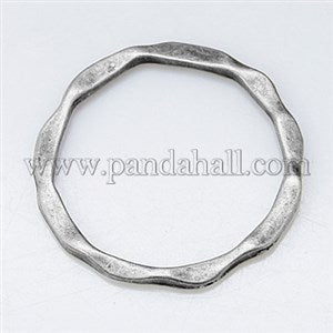 Linking Rings, Tibetan Style, Lead Free and Nickel Free, Antique Silver Color, 22x1.5mm, about 18.5mm inner diameter