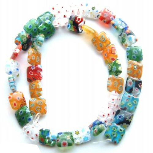 10x10mm Millefiori Squares Multi (M14)