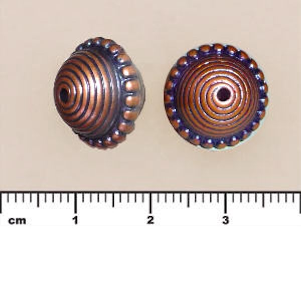 (MP207) Metalized Plastic Beads - Large Saturn 9x12mm