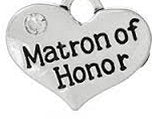 Pewter Silver Tone charm - Matron of Honor