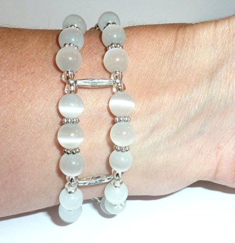 White Beaded Medical Alert Replacement Bracelet