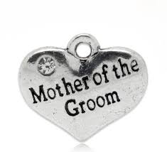 Pewter Silver Tone Message Charm - Mother of the Groom