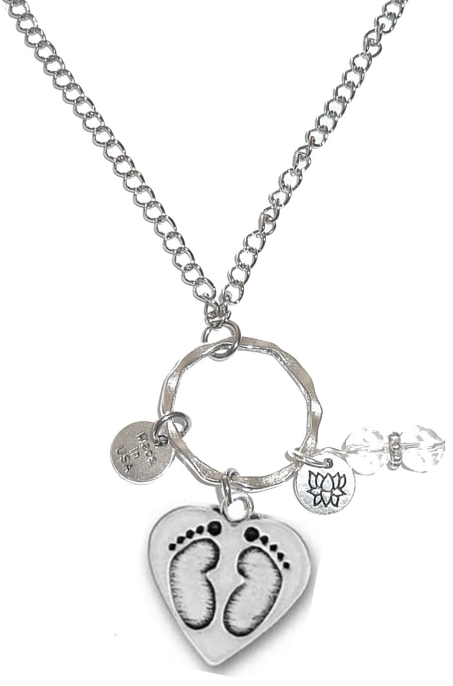 Baby Feet Rear View Mirror Charm