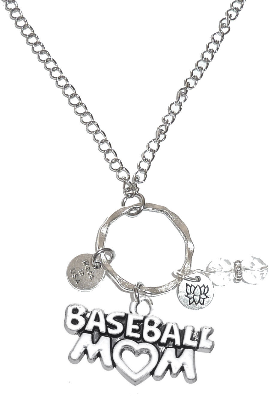 Baseball Mom Rear View Car Charm