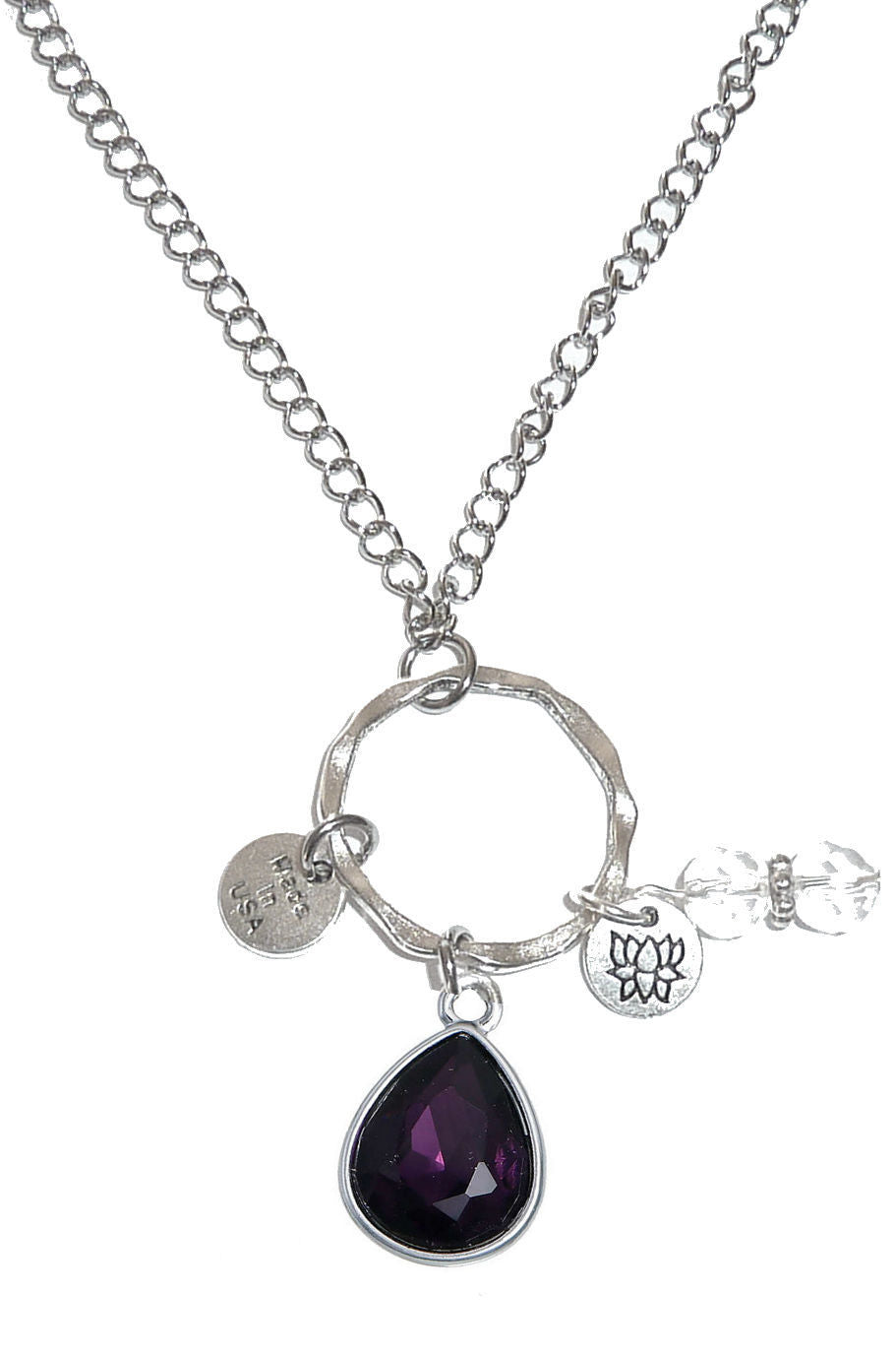 Car Charm - February Birthstone Rear View Charm