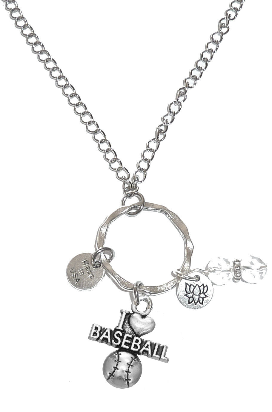 Rear Mirror Charms - I Love Baseball