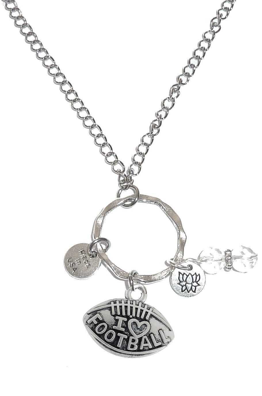 Rear Mirror Charms - I Love Football