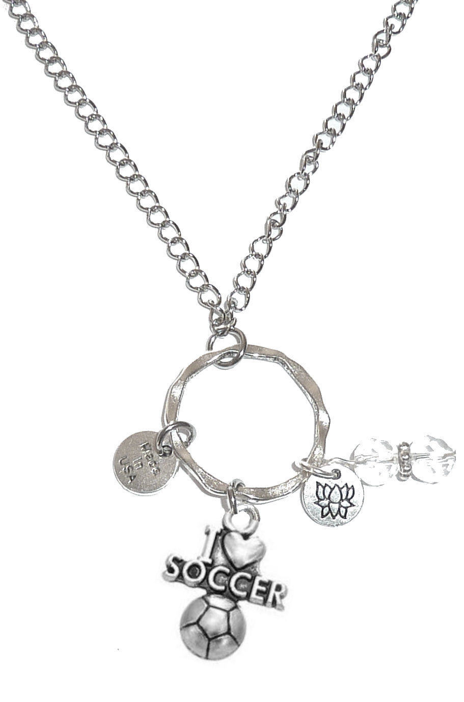 Rear Mirror Charms - I Love Soccer