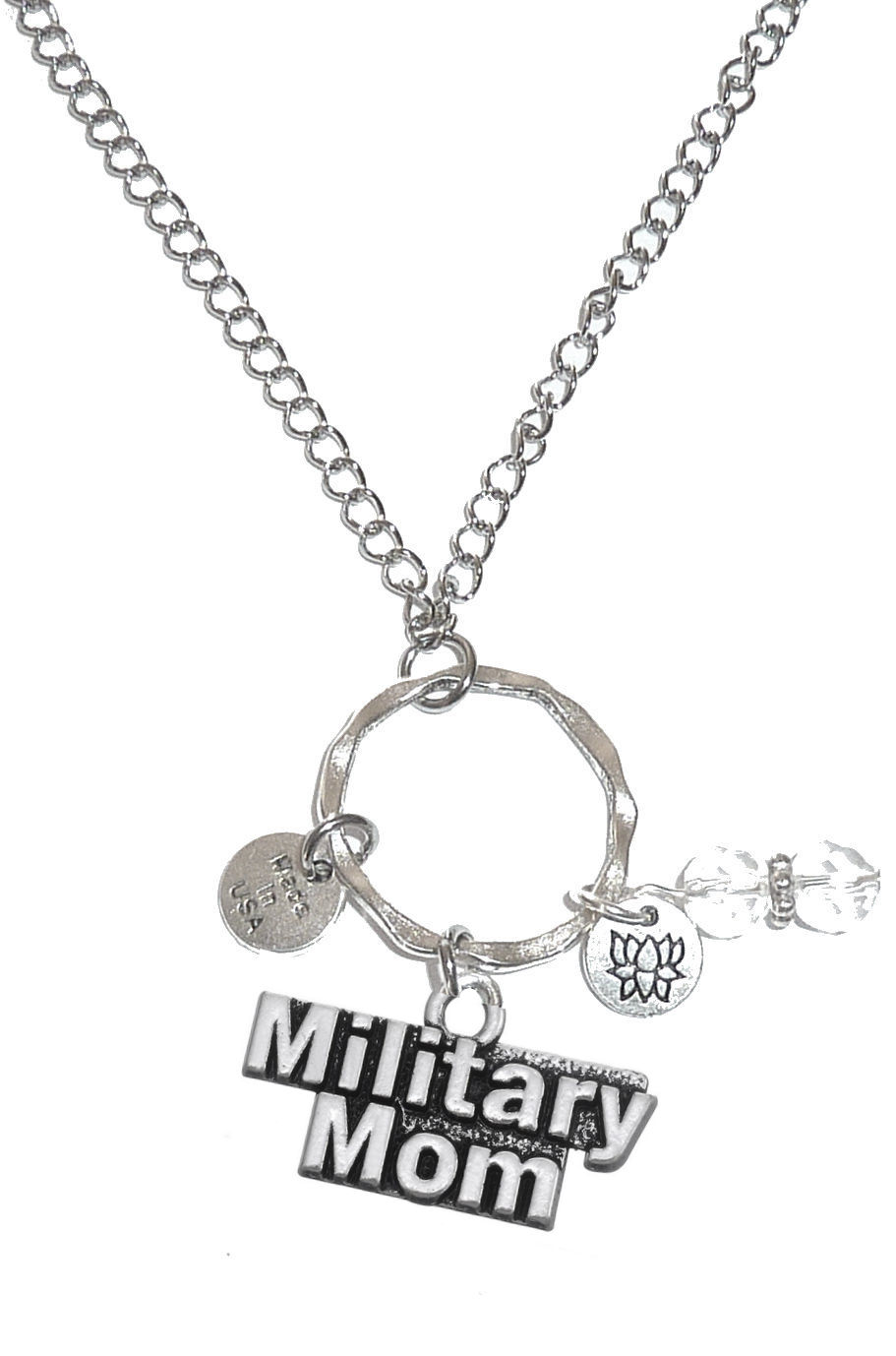 Military Mom Charm Rear View Mirror Ornament