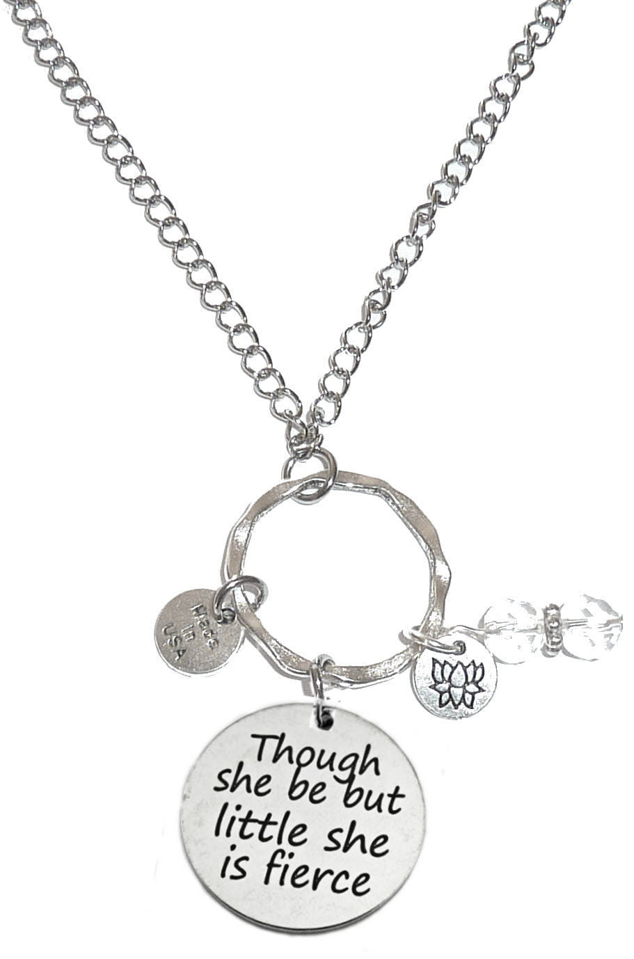 Rearview Mirror Charms - Though She Be But Little She Is Fierce