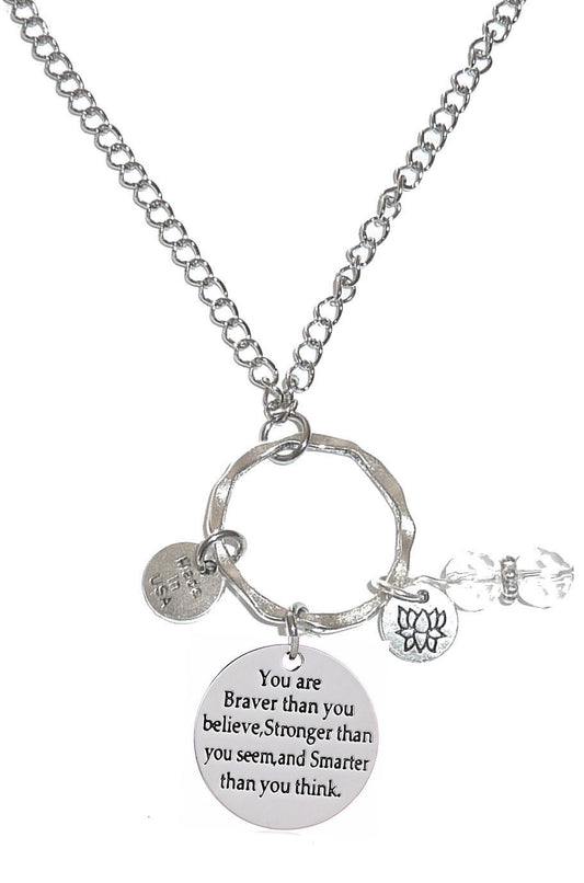 Rearview Mirror Charms - You Are Braver Than You Believe, Stronger Than You Seem, And Smarter Than You Think