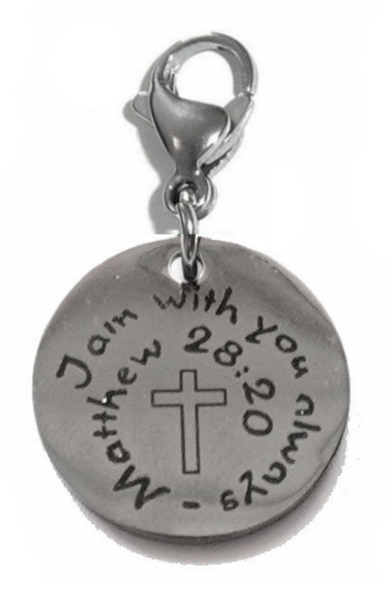 Pewter Silver Tone charm - Religious Charm