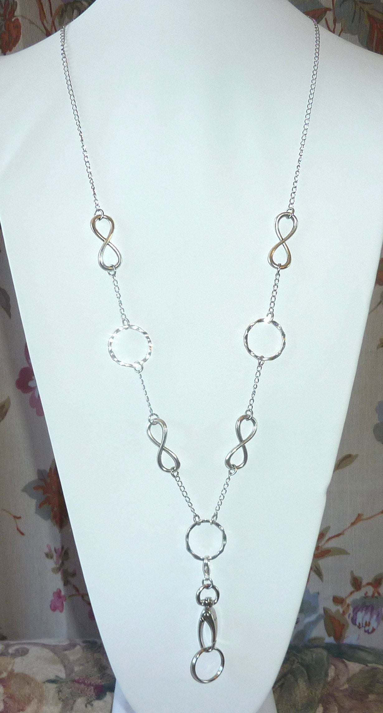 Infinity Shapes Fashion Lanyard 34" Breakaway Magnetic Clasp