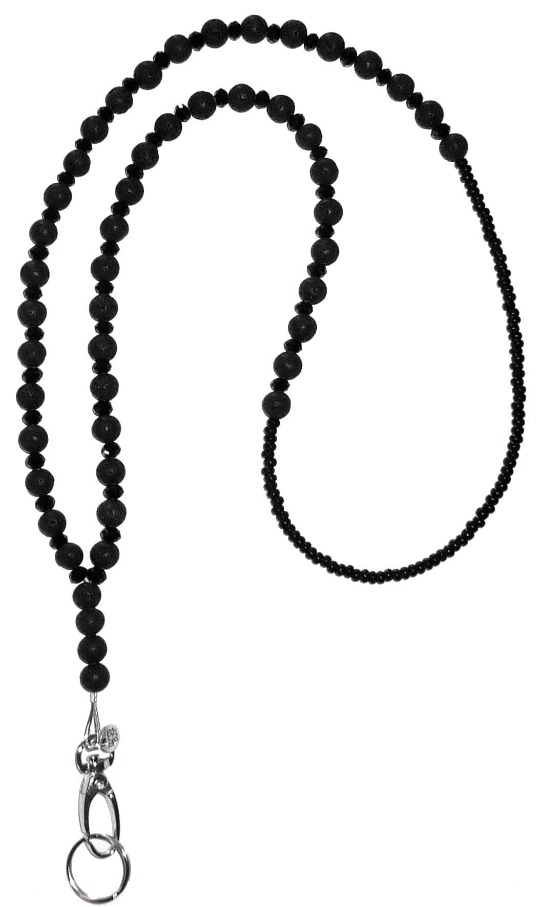 Black Lava Jewelry Lanyard - NON Breakaway