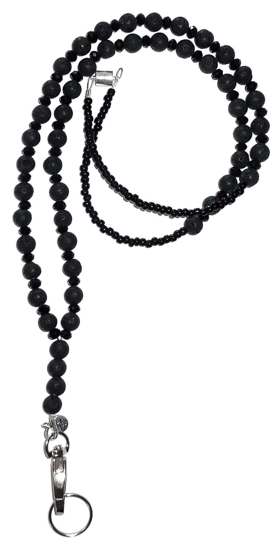 Black Lava Jewelry Lanyard - Breakaway