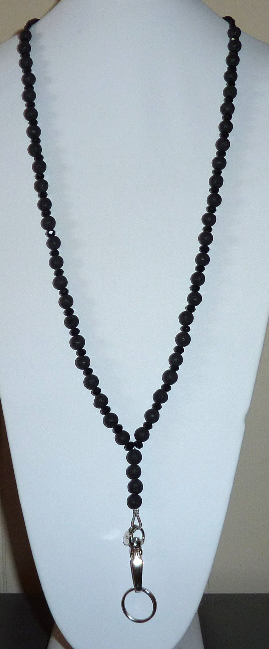 Black Lava Jewelry Lanyard - Breakaway